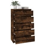 vidaXL Commode Chêne fumé 60x36x103 cm Bois d'ingénierie