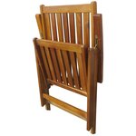 vidaXL Ensemble à manger d'extérieur 7 Pièces Bois d'acacia solide