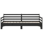 vidaXL Lit coulissant sans matelas noir 2x(90x200) cm