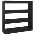 vidaXL Bibliothèque/Séparateur de pièce Noir 100x30x103 cm