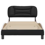 vidaXL Cadre de lit sans matelas noir et blanc 100x200 cm similicuir