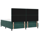 Lit avec sommier et matelas vidaXL Vert foncé 200x200 cm Velours