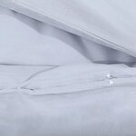 vidaXL Ensemble de housse de couette Gris 200x200 cm Coton