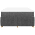 vidaXL Sommier à lattes de lit avec matelas Gris foncé 160x200cm Tissu