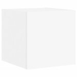 vidaXL Meubles TV muraux avec lumières LED 2 Pièces blanc 30 5x35x30 cm