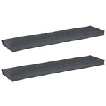vidaXL Coussins en Palette pour Banc 2 Pièces Anthracite 180x40x8 cm Tissu Oxford