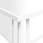 vidaXL Table basse à miroir 106x45x45 cm Bois d'ingénierie et verre
