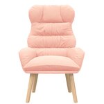 Fauteuil relaxant vidaXL en tissu rose à poils bouclés