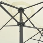 vidaXL Parasol d'extérieur et poteau en aluminium 460x270 cm sable