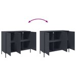 vidaXL Buffet anthracite 100 5x39x79 cm acier laminé à froid
