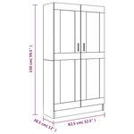 vidaXL Bibliothèque Sonoma gris 82 5x30 5x150 cm Bois d'ingénierie