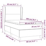 vidaXL Sommier à lattes de lit et matelas Gris clair 80x200 cm Velours
