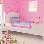 vidaXL Barrière de sécurité de lit d'enfant Rose 120x42 cm Polyester