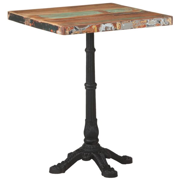 vidaXL Table de bistro 60x60x76 cm Bois massif de récupération