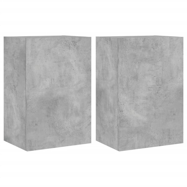 vidaXL Meubles TV muraux 2 Pièces gris béton 40 5x30x60cm bois ingénierie