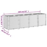 vidaXL Jardinière blanc 160x40x53 cm polypropylène