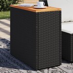 vidaXL Table d'appoint de jardin dessus en bois noir 58x27 5x55 cm