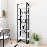 vidaXL Bibliothèque à 5 niveaux Blanc 60x30x175 cm Bois ingénierie