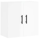 vidaXL Armoire murale Blanc brillant 60x31x60 cm Bois d'ingénierie