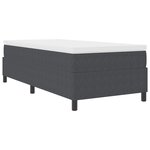 Lit à ressort vidaXL Gris foncé 80x200 cm en tissu en velours côtelé