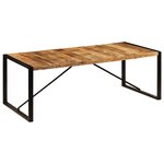 vidaXL Table à manger 220x100x75 cm Bois de manguier massif