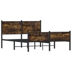 vidaXL Cadre de lit métal avec tête de lit et pied de lit 137x190 cm