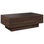 vidaXL Table basse avec LED chêne marron 90x50x30 cm bois d'ingénierie