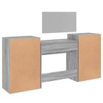vidaXL Ensemble de coiffeuse 4 Pièces sonoma gris bois d'ingénierie