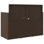 vidaXL Banc de jardin avec coussins marron résine tressée