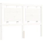 vidaXL Cadre de lit avec tête de lit blanc 140x200 cm bois massif