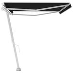 vidaXL Auvent manuel rétractable sur pied 500x300 cm Anthracite