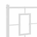 vidaXL Cadre de lit métal avec tête de lit blanc 107x203 cm