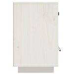 vidaXL Table de chevet Blanc 40x34x55 cm Bois de pin solide