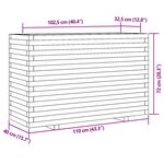 vidaXL Jardinière cire marron 110x40x72 cm bois de pin massif