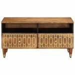 vidaXL Table basse 80x54x40 cm bois de manguier massif