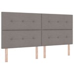 vidaXL Lit coffre avec matelas et banc Taupe 200x200 cm en tissu
