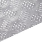 vidaXL Plaques antidérapantes en aluminium à motif losange - 4 pièces - 60x50 cm