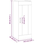 vidaXL Armoire murale sonoma gris 34 5x34x90 cm
