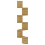 vidaXL Étagère d'angle murale chêne sonoma 19x19x123cm bois ingénierie