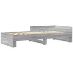 vidaXL Cadre de lit sonoma gris 90x200 cm bois d'ingénierie