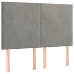 vidaXL Cadre de lit sans matelas gris clair 140x200 cm velours