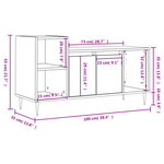 vidaXL Meuble TV Chêne marron 100x35x55 cm Bois d'ingénierie
