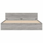 vidaXL Cadre de lit sans matelas sonoma gris 200x200 cm
