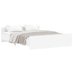 vidaXL Cadre de lit avec tête de lit et pied de lit blanc 160x200 cm