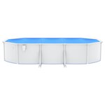 vidaXL Piscine ovale avec parois en acier 610x360x120 cm Blanc