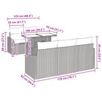 vidaXL Ensemble de canapé de jardin 6 pièces avec coussins gris en rotin poly