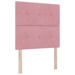 Cadre de lit en velours rose vidaXL 90x190 cm