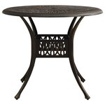 vidaXL Ensemble de bistro 5 Pièces Aluminium coulé Bronze