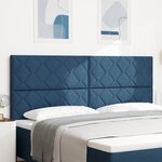 vidaXL Tête de Lit LED Bleue Tissu 200 cm Moderne Tête de Lit LED