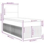 vidaXL Sommier à lattes de lit avec matelas Rose 100x200 cm Velours